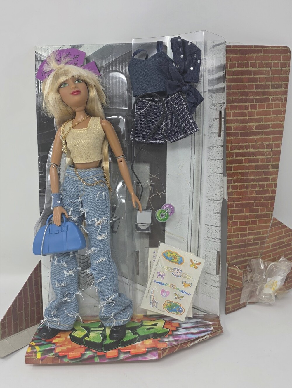 Vintage 2003 Mattel FLAVAS Fashion Doll Incomplete Original Packaging